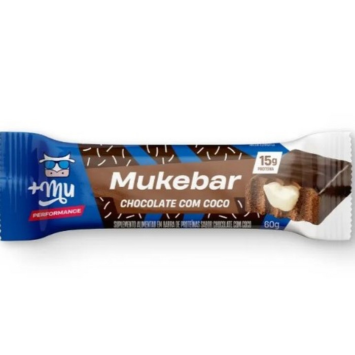 BARRA PROTEÍNA BARRINHA MUKE SABOR CHOCOLATE COM COCO 