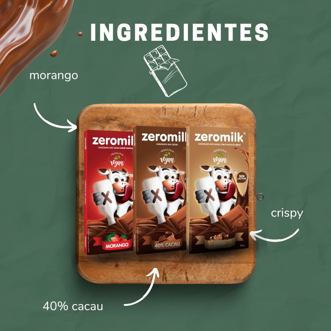 Kit de chocolates zeromilk Empório Manjericão
