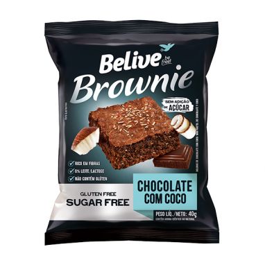 BROWNIE BELIVE COCO E CHOCOLATE 40G