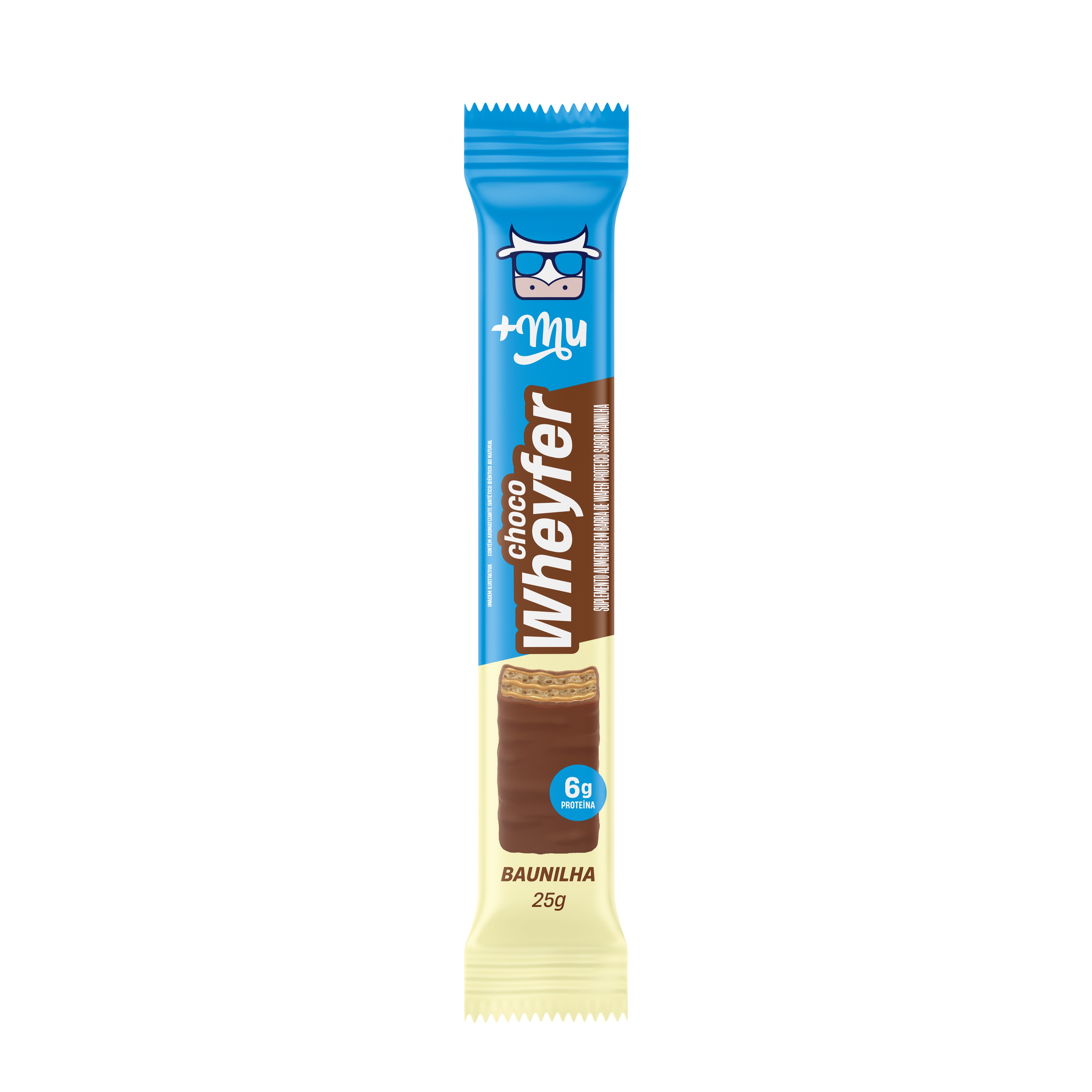 BARRA PROTEÍNA CHOCO WHEYFER SABOR BAUNILHA MAISMU