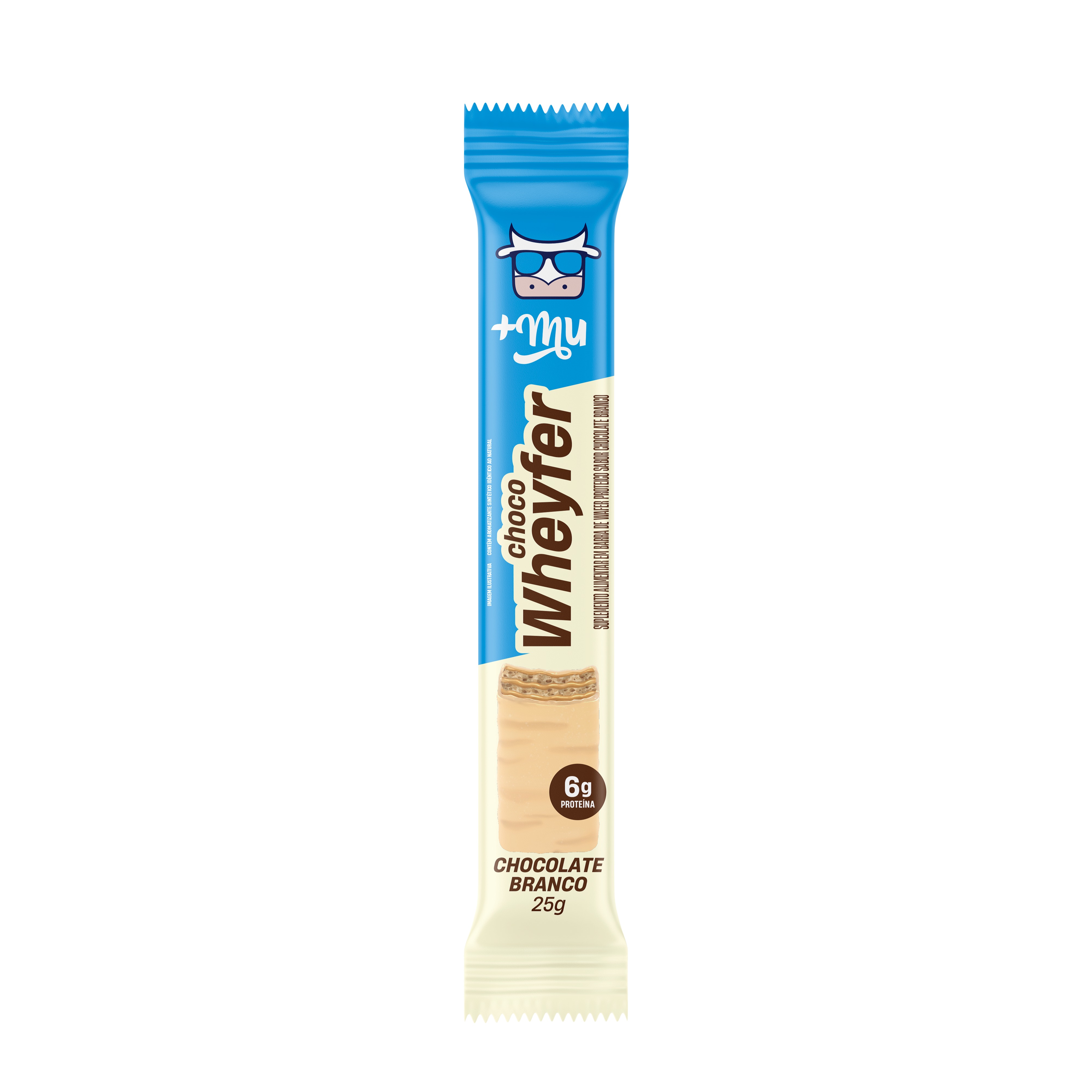 BARRA PROTEÍNA CHOCO WHEYFER SABOR CHOCOLATE BRANCO MAISMU