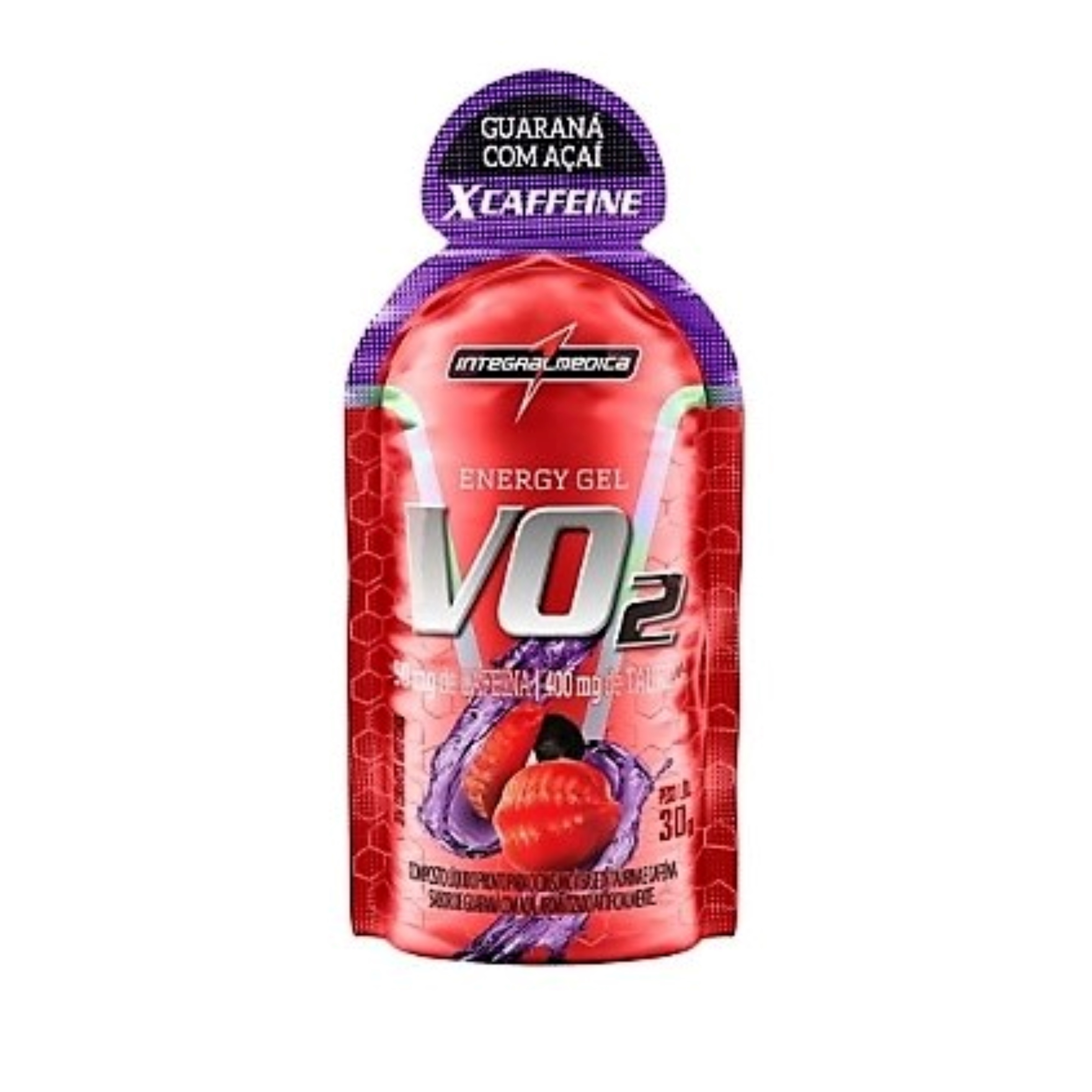 ENERGY GEL VO2 X-CAFFEINE GUARANA E AÇAÍ -30 GRAMAS - INTEGRALMÉDICA