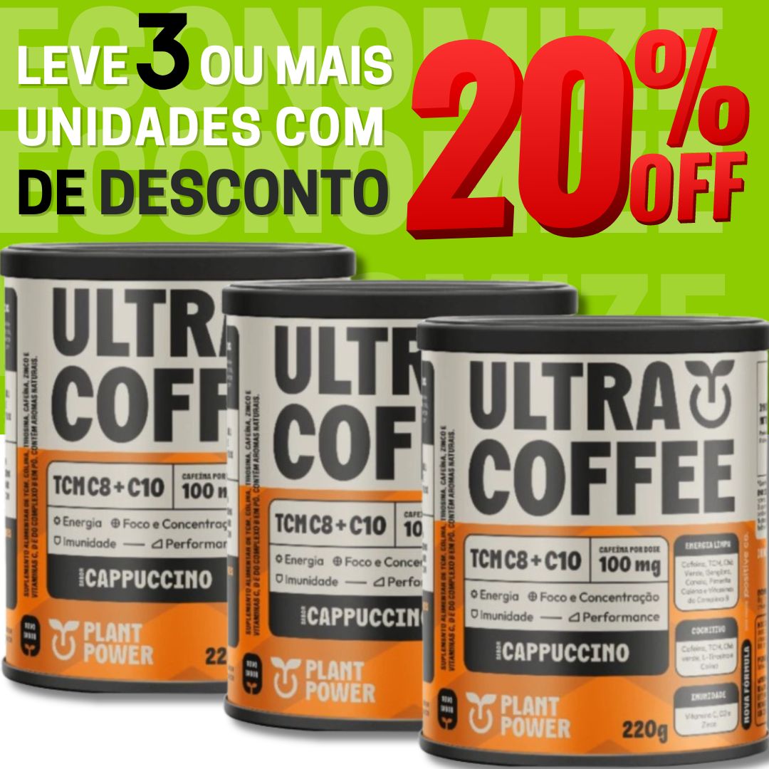 SUPLEMENTO ALIMENTAR ULTRACOFFEE SABOR CAPPUCCINO 220G