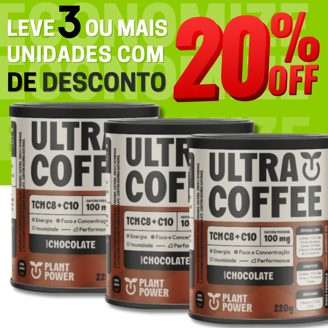 SUPLEMENTO ALIMENTAR ULTRACOFFEE SABOR CHOCOLATE 220G