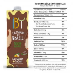 BEBIDA DE CASTANHA DO BRASIL IBY CASTANHA+CACAU 1L