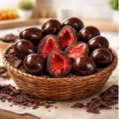 Morango Liofilizado com Chocolate 70% | Empório Manjericão